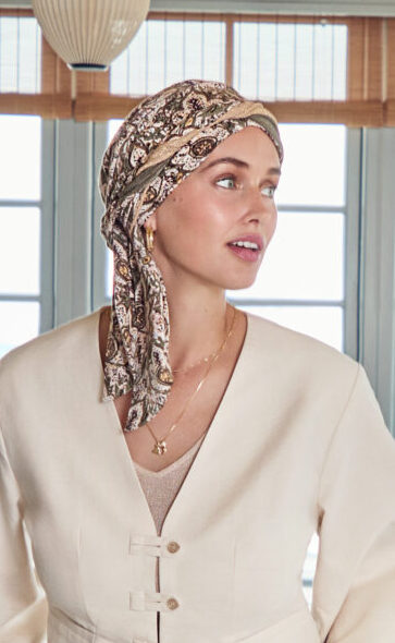 Turban foulard Jasmin d'or