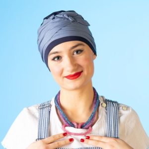 Bonnet Chimio Elsa bleu