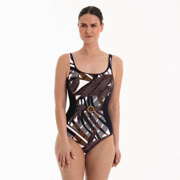 Maillot de bain mastectomie Togo Noir Brun - Anita